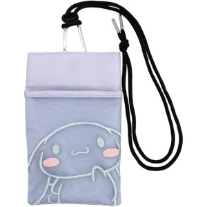 大耳狗 尼龍刺繡斜背小包 (藍大臉款)