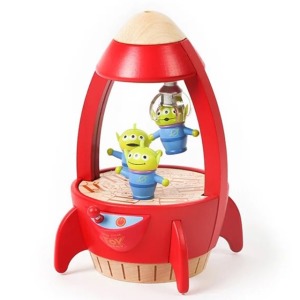 迪士尼 三眼怪 木製造型夜燈 火箭款 (質感木製傢飾)