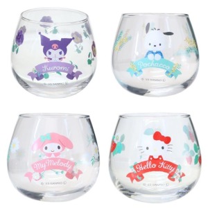三麗鷗 無把玻璃杯 290ml Hello Kitty 美樂蒂 酷洛米 帕恰狗
