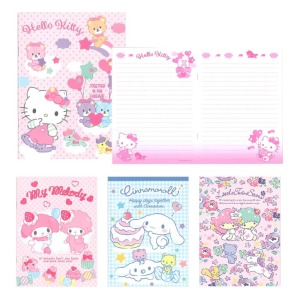 三麗鷗 B5騎馬釘橫線筆記本 (好友款) Kitty 美樂蒂