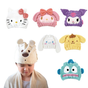 Sanrio 三麗鷗 造型毛巾布吸水髮帽 (大臉款)
