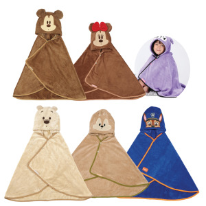 造型連帽吸水兒童浴巾 92x108cm (大臉款) 迪士尼 汪汪隊