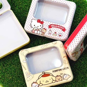 三麗鷗 方形窗口鐵盒 Kitty 布丁狗
