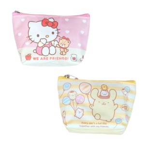 三麗鷗 尼龍船型零錢包 Kitty 布丁狗