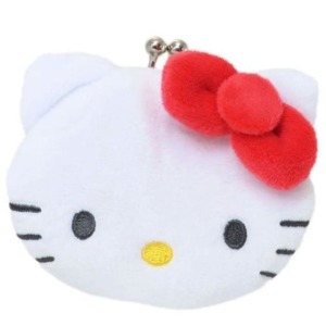 Hello Kitty 絨毛造型口金零錢包 (大臉款)
