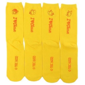 Tom & Jerry 湯姆貓與傑利鼠 刺繡長襪 約23-25cm 兩雙組