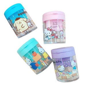三麗鷗 迷你雙孔削筆器2入組 Kitty 布丁狗