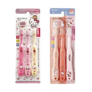 Hello Kitty 三入兒童牙刷組附蓋