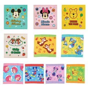 Disney 迪士尼 人物滿版毛巾(約34x35cm) 米奇 米妮 唐老鴨 維尼 奇奇蒂蒂 小美人魚