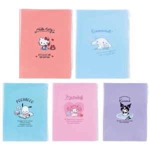 Sanrio 三麗鷗 對開A4文件夾 Kitty 美樂蒂 酷洛米 大耳狗 帕帢狗