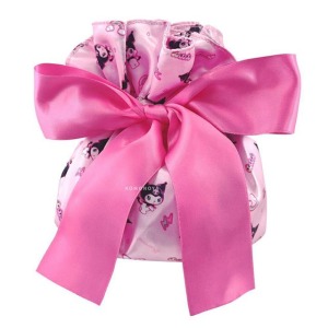 酷洛米  緞面蝴蝶結造型束口袋 (#世界クロミ化計画)