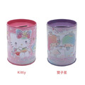 Sanrio 三麗鷗 鐵製圓形存錢筒/筆筒 Kitty 美樂蒂 酷洛米 大耳狗 雙子星_1