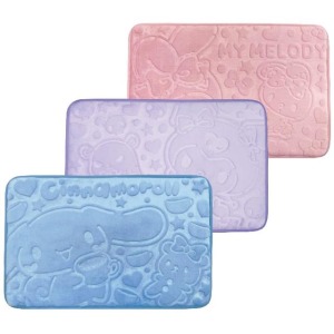 三麗鷗 絨毛壓花腳踏墊 60x40cm (好友款)美樂蒂 酷洛米