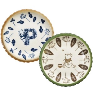 小熊維尼 陶瓷圓盤 14cm (花草對稱款)
