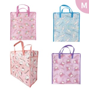 三麗鷗 方形防水拉鍊購物袋 M 25L  (大臉滿版款) Kitty 美樂蒂 酷洛米