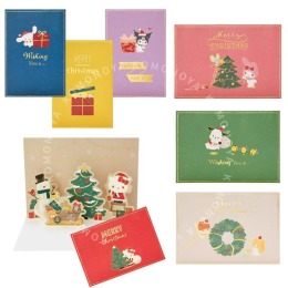 三麗鷗 日本製方型立體聖誕賀卡 (聖誕星願) Kitty 雙子星 美樂蒂 布丁狗