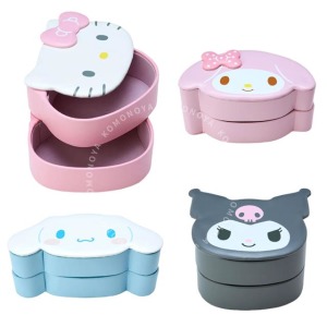 三麗鷗 皮質造型雙層旋轉飾品盒 (大臉款) Kitty 美樂蒂 酷洛米