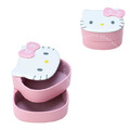 三麗鷗 皮質造型雙層旋轉飾品盒 (大臉款) Kitty 美樂蒂 酷洛米_1