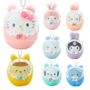 三麗鷗 絨毛玩偶睡袋吊飾 (嬰兒款) Kitty 美樂蒂 酷洛米