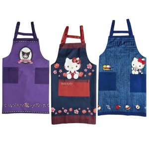 三麗鷗 成人綁帶式圍裙 (薄款) Kitty 酷洛米