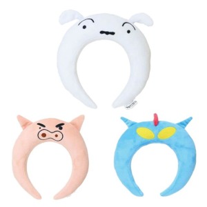 蠟筆小新 角色造型絨毛髮箍 小白 動感超人 肥嘟嘟佐衛門