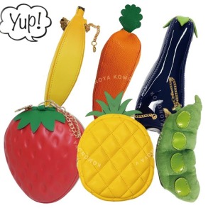 (特價)  KOMONOYA超市 造型皮質拉鍊收納包 (蔬果部)