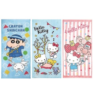 棉質大浴巾 70x140cm Hello Kitty 蠟筆小新