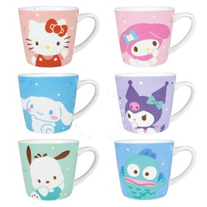 三麗鷗 陶瓷馬克杯 220ml (半身刻度款) Kitty 帕恰狗 酷洛米