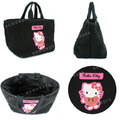 特價 Sanrio 三麗鷗 羊羔毛船型手提便當袋 (帽T款) Kitty 酷洛米 帕恰狗_1