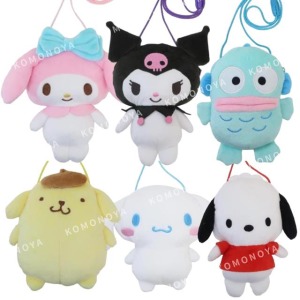Sanrio 三麗鷗 絨布玩偶斜背包 (角色款) 美樂蒂 酷洛米 大耳狗