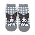 三麗鷗 成人棉質短襪 22-24cm (格紋坐姿款) Kitty 酷洛米 大耳狗_7