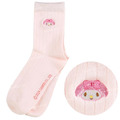 三麗鷗 成人棉質中筒襪 22-24cm (刺繡大頭款) Kitty 酷洛米 大耳狗_2