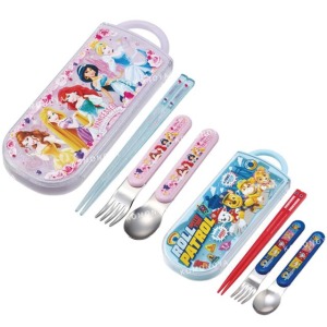 Skater 滑蓋三件式餐具組 Ag+ (角色款) 公主 汪汪隊立大功