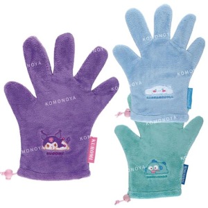 Sanrio 三麗鷗 絨毛吸水擦髮手套 (角色趴姿款) 酷洛米 大耳狗 人魚漢頓