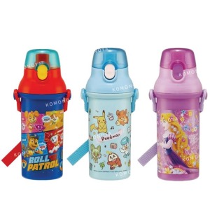 Skater 兒童彈蓋直飲水壺 附背帶 480ml (角色款) 長髮公主 寶可夢 汪汪隊立大功