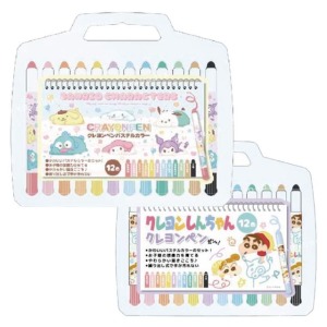 12色旋轉蠟筆組 (角色款) 蠟筆小新 Sanrio 三麗鷗