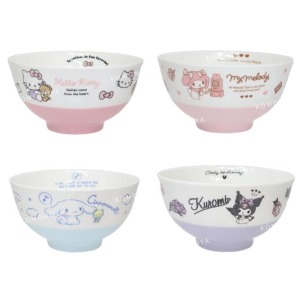 三麗鷗 陶瓷碗 300ml (雙色好友款) Kitty 美樂蒂 酷洛米