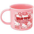 SKATER Hello Kitty 兒童單耳塑膠杯 200ml Ag+ (粉滿版坐姿款)_1