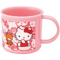 SKATER Hello Kitty 兒童單耳塑膠杯 200ml Ag+ (粉滿版坐姿款)