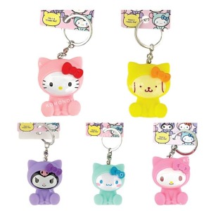 Sanrio 三麗鷗 公仔鑰匙圈 (貓咪款) Kitty 美樂蒂 酷洛米 布丁狗 大耳狗