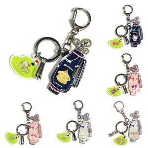 Sanrio 三麗鷗 亮皮造型吊飾 (高爾夫球具款) Kitty 美樂地 酷洛米 布丁狗