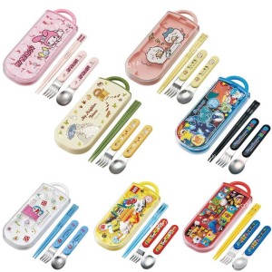 Skater 滑蓋三件式環保餐具組 (角色款) 美樂蒂 哆啦A夢 龍貓 寶可夢 吉伊卡哇