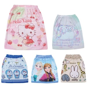 棉質兒童浴裙 60x110cm (角色款) 冰雪奇緣 Kitty 大耳狗 哆啦A夢 Miffy