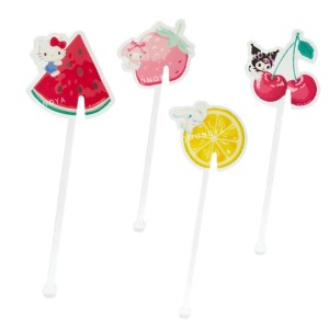 三麗鷗 壓克力造型攪拌棒 (夏日水果 炎夏企劃) Kitty 大耳狗 酷洛米