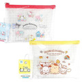 Sanrio 三麗鷗 B6扁平網格拉鍊收納袋 (大集合 銅板小物)