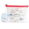 Sanrio 三麗鷗 B6扁平網格拉鍊收納袋 (大集合 銅板小物)_1