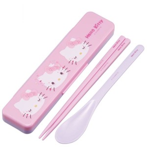SKATER Hello Kitty 盒裝兩件式餐具組 CCS3SAAG (表情 50週年系列)