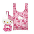 Sanrio 三麗鷗 絨布玩偶環保購物袋 (櫻花和服款) Kitty 美樂蒂 酷洛米_1