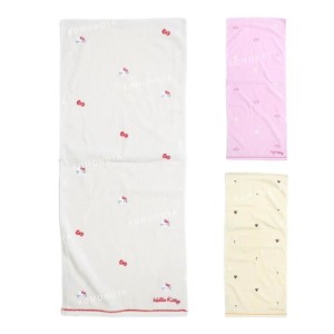 Sanrio 三麗鷗 棉質長毛巾 34x80cm (大臉標誌款) Kitty 美樂蒂 物丁狗