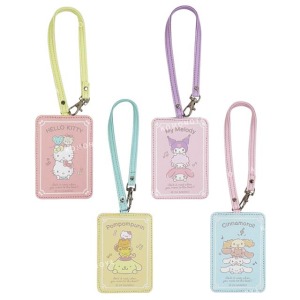 Sanrio 三麗鷗 皮質票卡夾附腕繩 (好友大臉款)